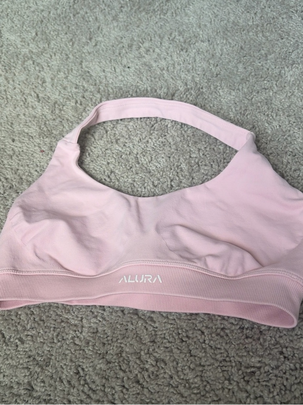 Light Pink Seamless Sports Tank with Supportive Band